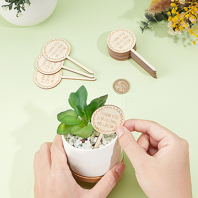 Wood Plant Labels DIY-GF0014-39B-1
