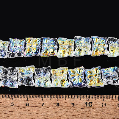 Baking Paint Electroplate Transparent Glass Beads Strands EGLA-N020-05I-1