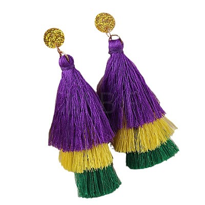Bohemian Style Acrylic Glitter Powder Dangle Stud Earrings FS-WGAD9E8-03-1