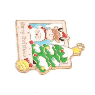 Christmas Alloy Enamel Pendants ENAM-B035-02N-15KCG-1