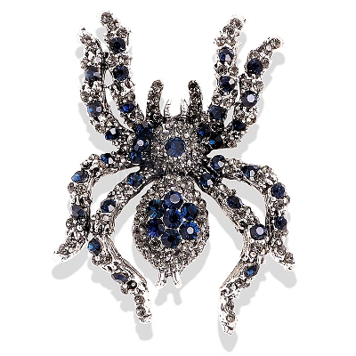 Spider Platinum Alloy Rhinestone Brooches PW-WG9CCBB-07-1