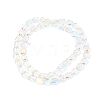 Transparent Electroplate Glass Bead Strands EGLA-P049-02A-AB01-1