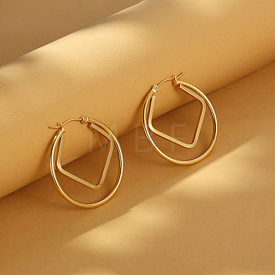 304 Stainless Steel Hoop Earrings WG456FB-01-1