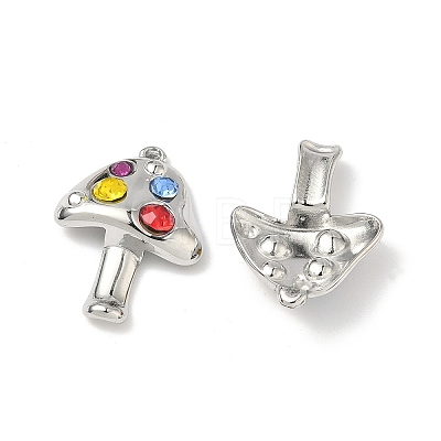 304 Stainless Steel Rhinestone Pendants STAS-L308-01P-1