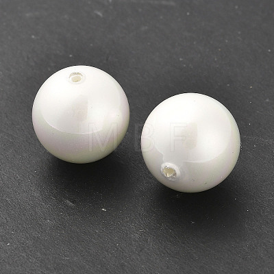Baking Paint Pearlized Glass Pearl Round Beads HY-Q001-01C-1