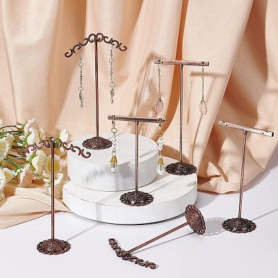 Fingerinspire 2 Sets 2 Style Iron Earring Display Stand EDIS-FG0001-40-1