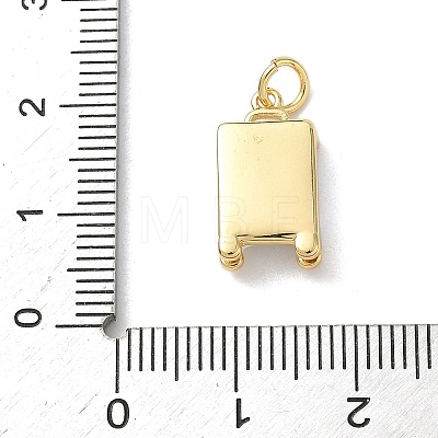 Brass Enamel Pendants KK-B155-18G-03-1