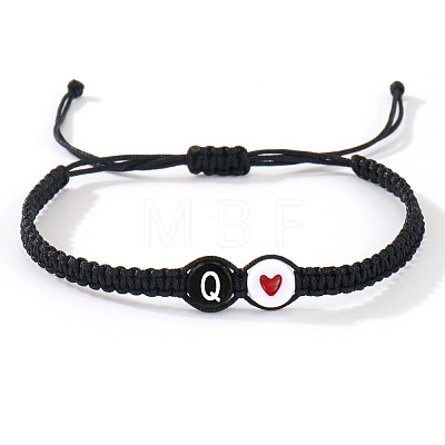 304 Stainless Steel Alphabet Beads Braided Bead Bracelets RY3090-43-1