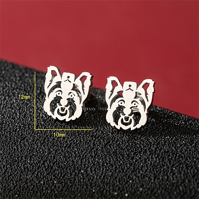 Non-Tarnish Stainless Steel Stud Earrings PW-WG88127-14-1