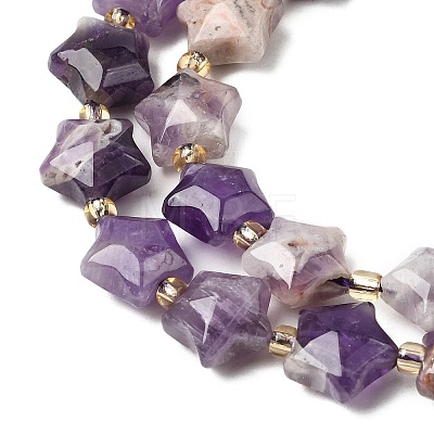 Natural Amethyst Beads Strands G-Z080-A34-10mm-1