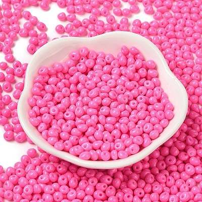 6/0 Opaque Baking Paint Glass Seed Beads SEED-M012-02A-22-1