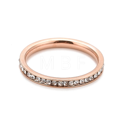 304 Stainless Steel Rhinestone Rings STAS-D178-01RG-04-1