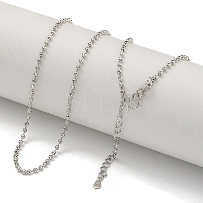 Brass Ball Chain Necklaces for Women NJEW-U011-07P-1