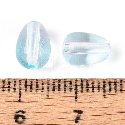 Baking Paint Transparent Glass Beads DGLA-N014-10H-1