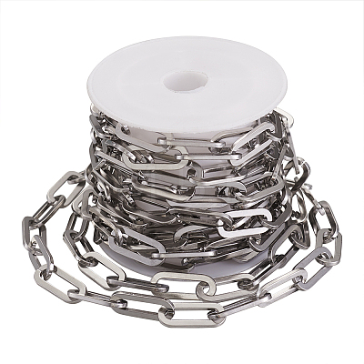 304 Stainless Steel Paperclip Chains CHS-YS0001-01P-1