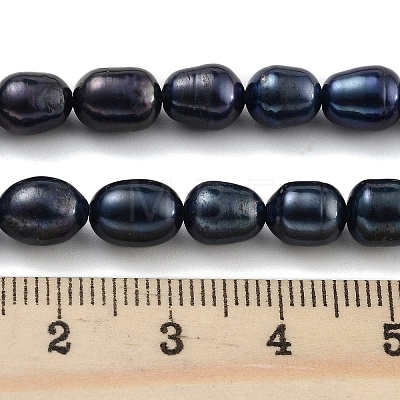 Dyed Natural Cultured Freshwater Pearl Beads Strands PEAR-P062-08C-1