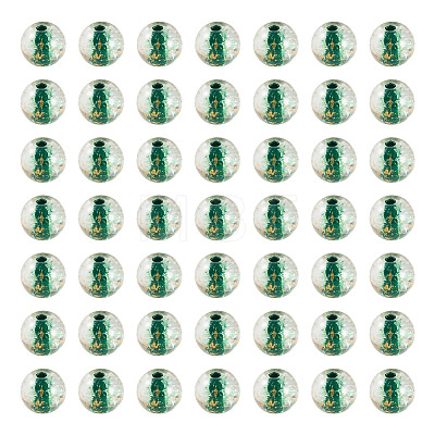 100Pcs Crackle Transparent Glass Beads GLAA-TADJ0001-12F-1