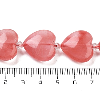 Cherry Quartz Glass Beads Strands G-C150-A32-01-1