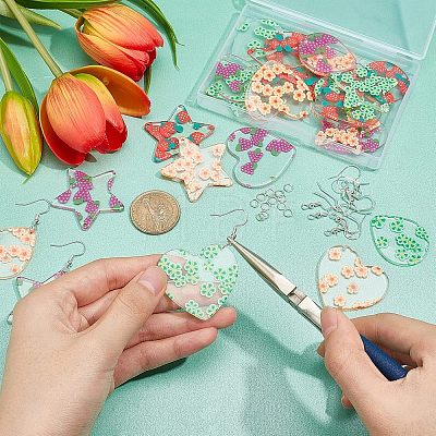  DIY Dangle Earring Making Kits DIY-NB0005-32-1