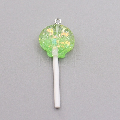 Resin Pendants RESI-WH0025-12D-1