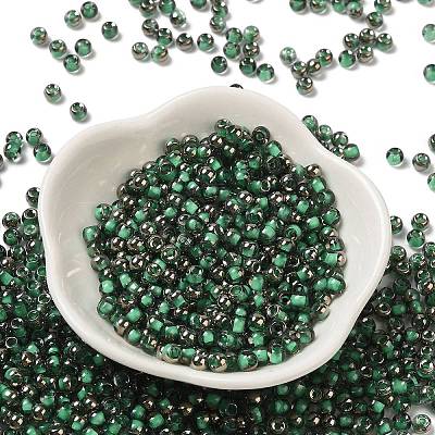 Transparent Inside Colours Glass Seed Beads SEED-H002-A-C221-1