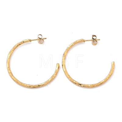 304 Stainless Steel C-Shaped Stud Earrings EJEW-R017-04G-04-1