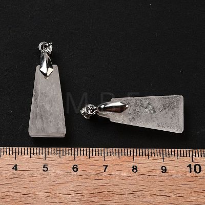 Natural Quartz Crystal Faceted Pendants G-F774-02A-1