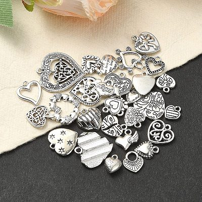 30Pcs 30 Styles Tibetan Style Alloy Pendants FIND-YW0004-62-1