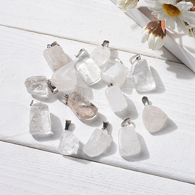 Natural Quartz Crystal Pendants G-CJ0001-33B-1