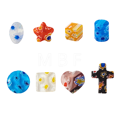 Millefiori Glass Beads LK-TA0001-01-1