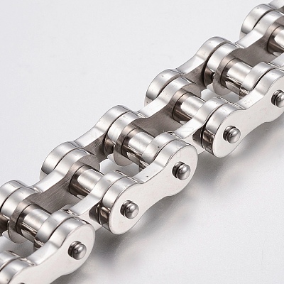 Men's 201 Stainless Steel Bracelets BJEW-H569-15MM-A-1