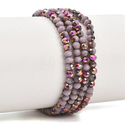 Electroplate Glass Beads Stradns EGLA-H114-02B-10-1