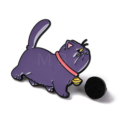 Cute Fat Cat Alloy Enamel Pins JEWB-C036-02EB-02-1