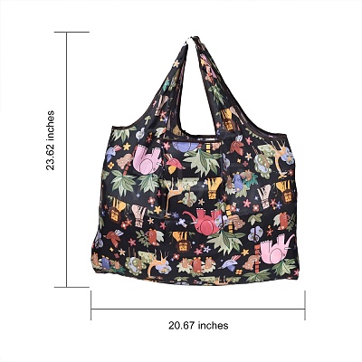 6Pcs 6 Styles Foldable Eco-Friendly Nylon Grocery Bags ABAG-SZ0001-13A-1