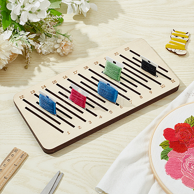Wood Sewing Thread Winding Boards AJEW-WH0473-50-1