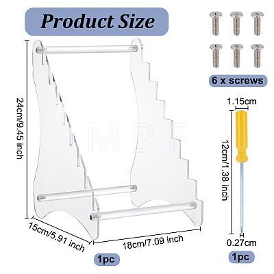 Transparent Acrylic Fruit Knife Display Stands AJEW-WH0470-91A-1