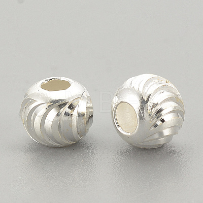 925 Sterling Silver Beads X-STER-S002-16-4mm-1