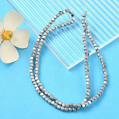 Vacuum Plating Electroplate Non-magnetic Synthetic Hematite Beads Strands G-YW0001-48A-1