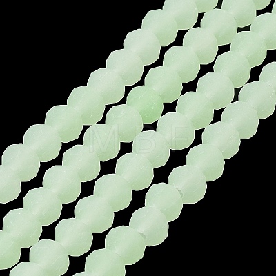 Imitation Jade Solid Color Glass Beads Strands EGLA-A034-J4mm-MD01-1