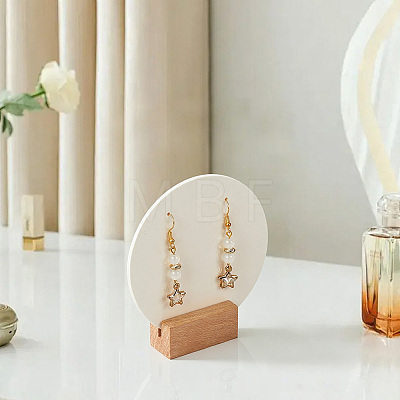 4 Bags Round Acrylic Couple Earring Display Stands EDIS-SC0001-17B-1
