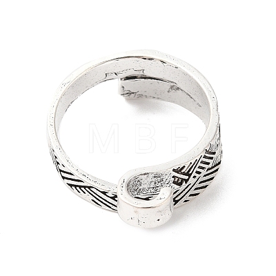 Alloy Wrapped Cuff Ring RJEW-G286-01AS-1