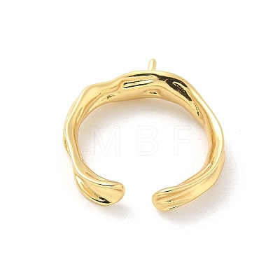 Brass Open Cuff Ring Settings KK-G518-08G-03-1