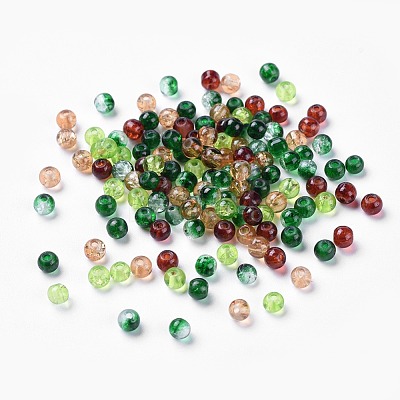 Baking Painted Crackle Glass Beads DGLA-X0006-4mm-10-1