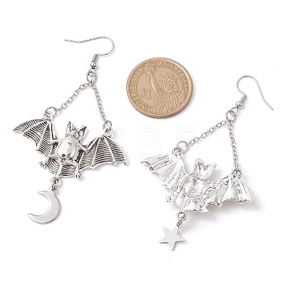 Alloy Pendants Earrings EJEW-TA00423-1