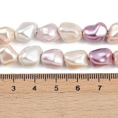 Electroplated Shell Pearl Beads Strands BSHE-H113-05D-1