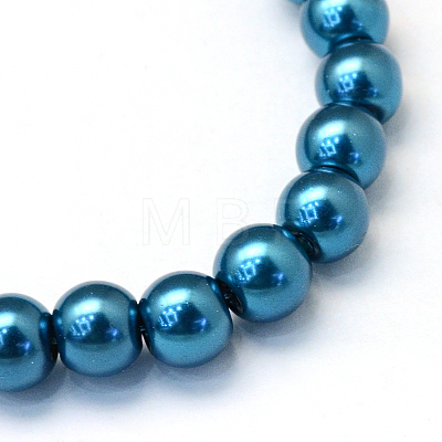 Baking Painted Glass Pearl Round Bead Strands X-HY-Q003-10mm-06-1