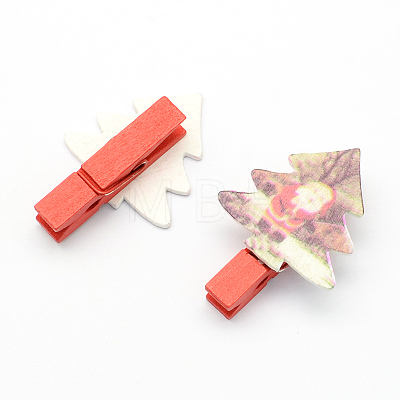Cartoon Wooden Note Pegs Clips AJEW-S009-01-1