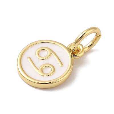 Real 18K Gold Plated Brass Enamel Charms KK-L216-001G-B02-1