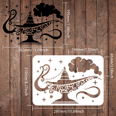 Plastic Reusable Drawing Painting Stencils Templates DIY-WH0202-265-1
