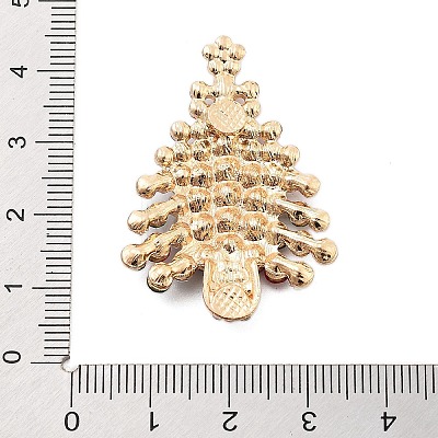 Christmas Alloy Rhinestone Cabochons FIND-U016-03G-04-1